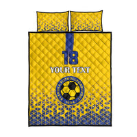 Custom Sweden Football Quilt Bed Set Sveriges herrlandslag i fotboll