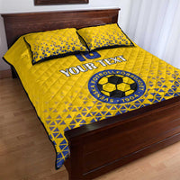 Custom Sweden Football Quilt Bed Set Sveriges herrlandslag i fotboll