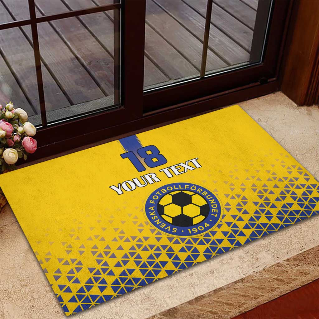 Custom Sweden Football Rubber Doormat Sveriges herrlandslag i fotboll