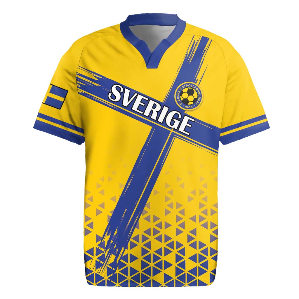 Custom Sweden Football Rugby Jersey Sveriges herrlandslag i fotboll
