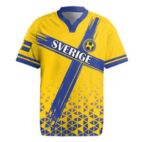 Custom Sweden Football Rugby Jersey Sveriges herrlandslag i fotboll