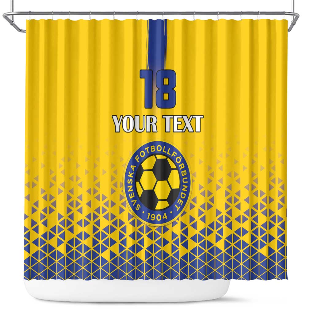 Custom Sweden Football Shower Curtain Sveriges herrlandslag i fotboll