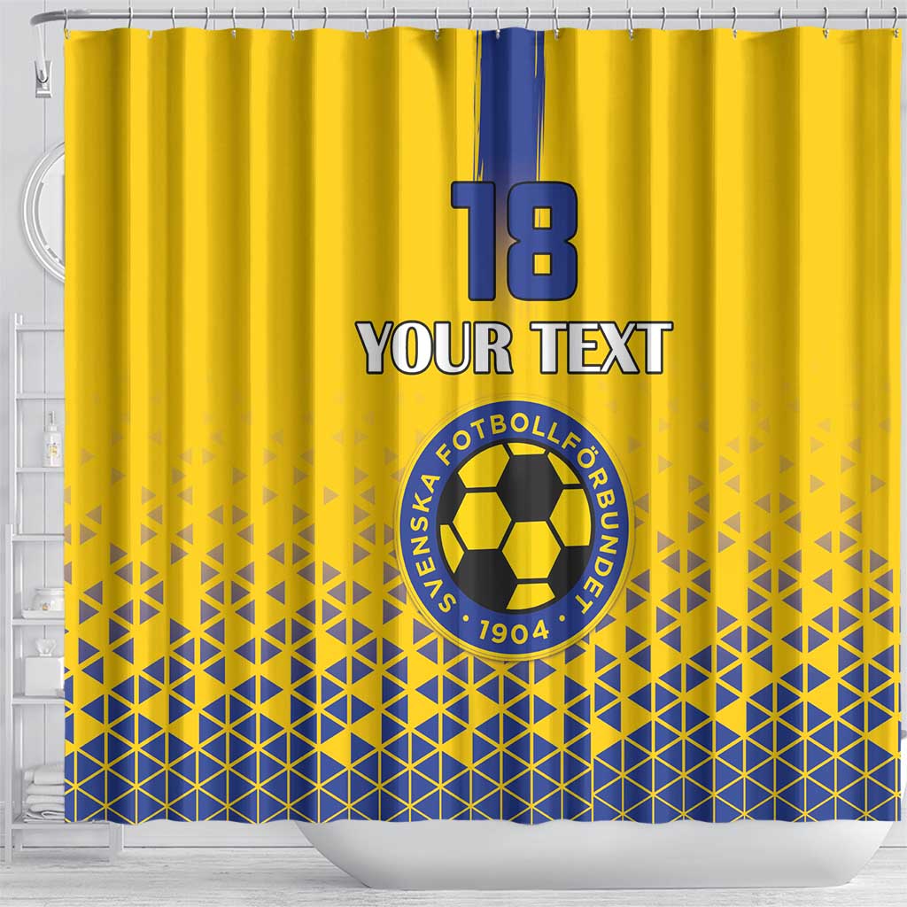 Custom Sweden Football Shower Curtain Sveriges herrlandslag i fotboll