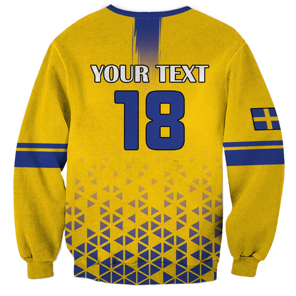 Custom Sweden Football Sweatshirt Sveriges herrlandslag i fotboll
