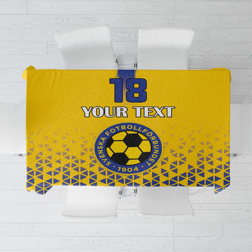 Custom Sweden Football Tablecloth Sveriges herrlandslag i fotboll