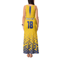 Custom Sweden Football Tank Maxi Dress Sveriges herrlandslag i fotboll