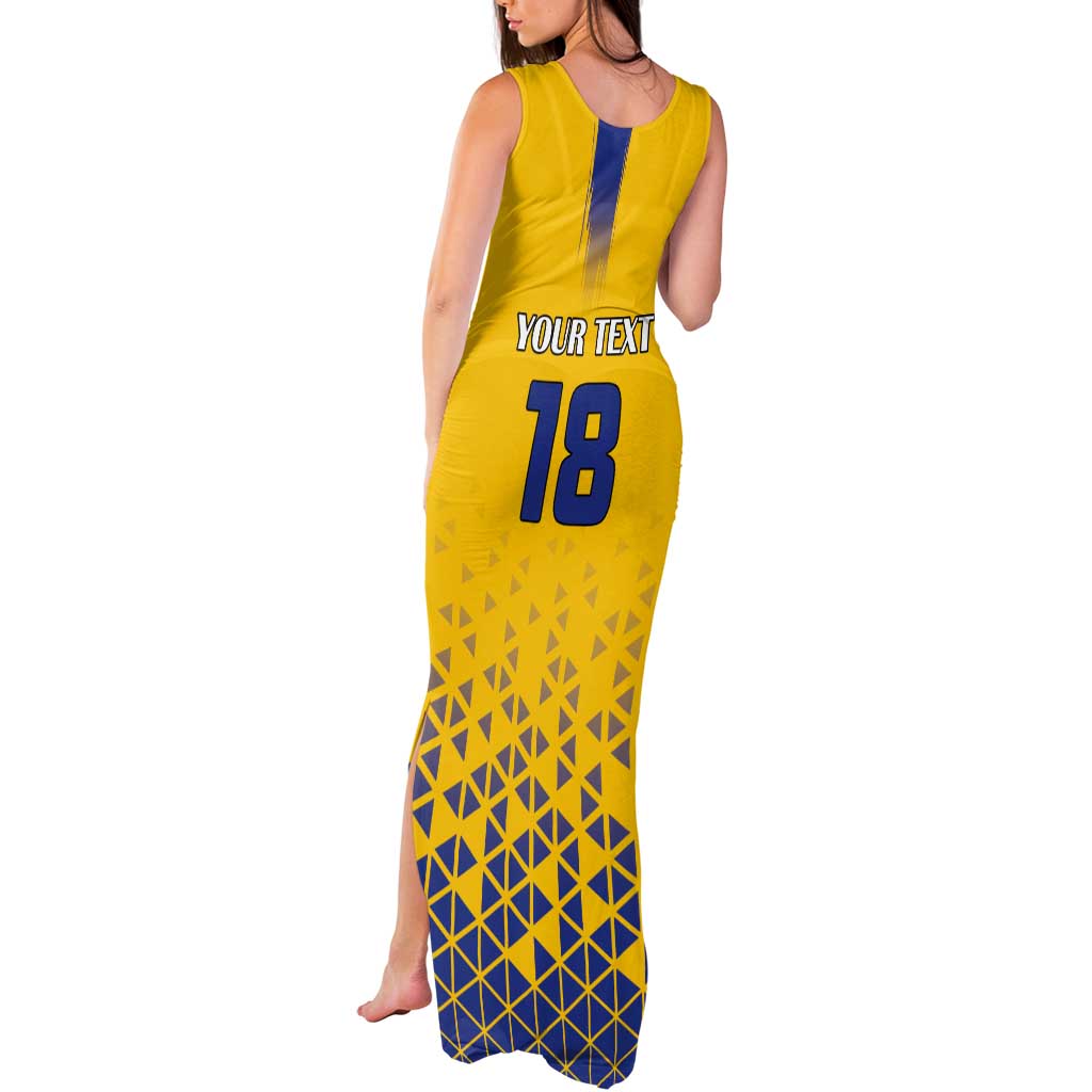 Custom Sweden Football Tank Maxi Dress Sveriges herrlandslag i fotboll