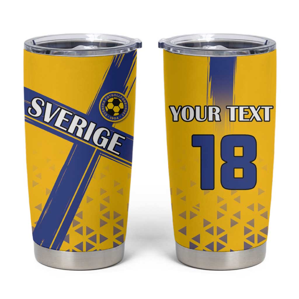 Custom Sweden Football Tumbler Cup Sveriges herrlandslag i fotboll