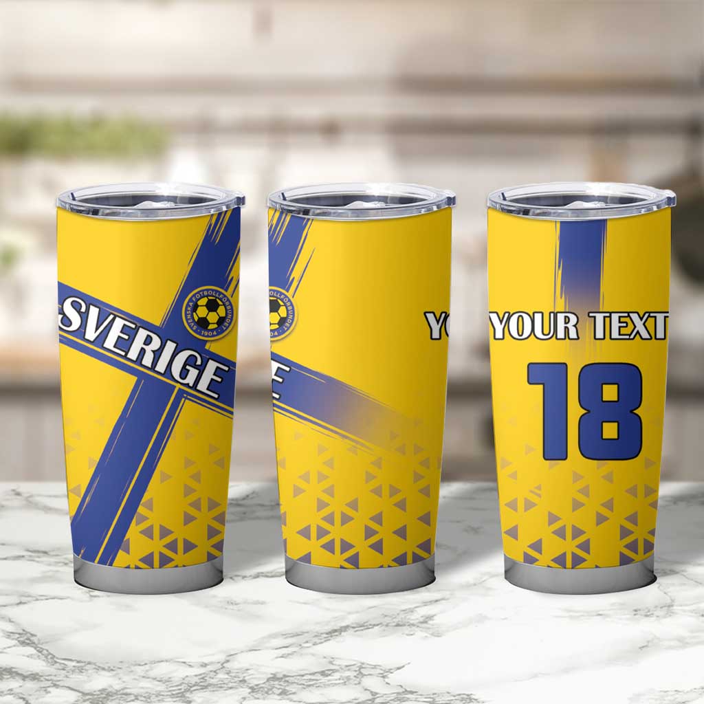 Custom Sweden Football Tumbler Cup Sveriges herrlandslag i fotboll