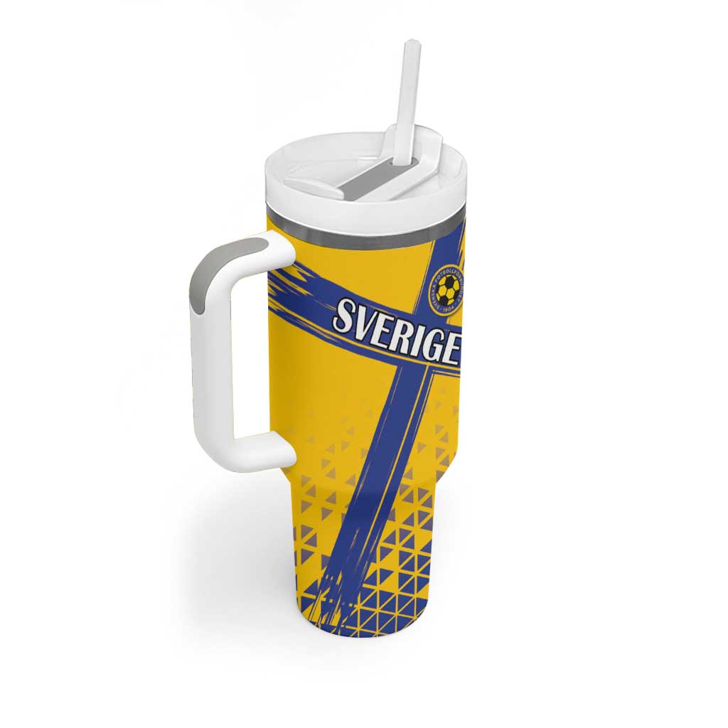 Custom Sweden Football Tumbler With Handle Sveriges herrlandslag i fotboll