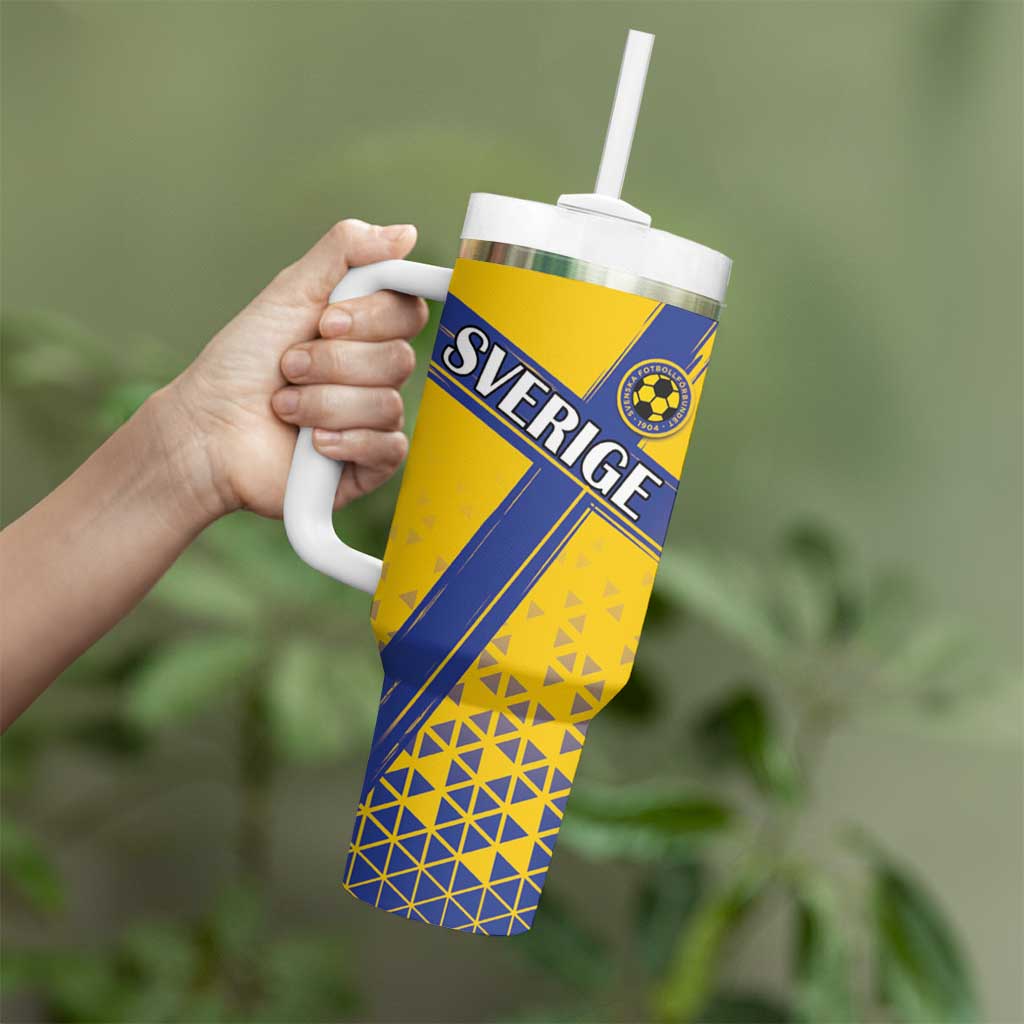 Custom Sweden Football Tumbler With Handle Sveriges herrlandslag i fotboll