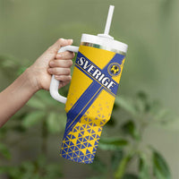 Custom Sweden Football Tumbler With Handle Sveriges herrlandslag i fotboll