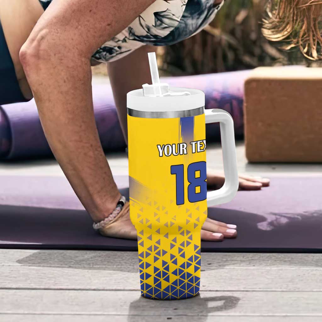 Custom Sweden Football Tumbler With Handle Sveriges herrlandslag i fotboll