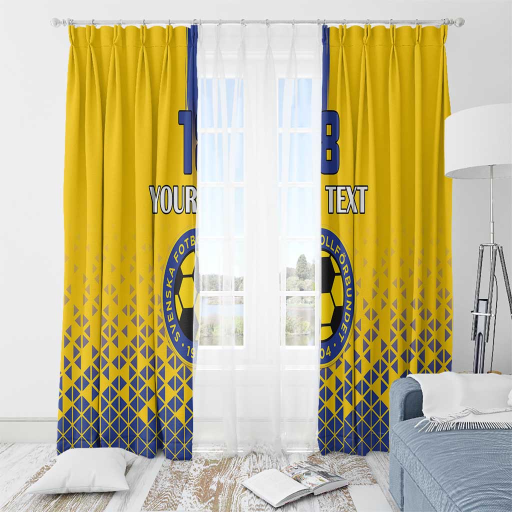 Custom Sweden Football Window Curtain Sveriges herrlandslag i fotboll