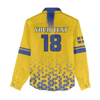 Custom Sweden Football Women Casual Shirt Sveriges herrlandslag i fotboll