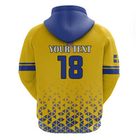 Custom Sweden Football Zip Hoodie Sveriges herrlandslag i fotboll