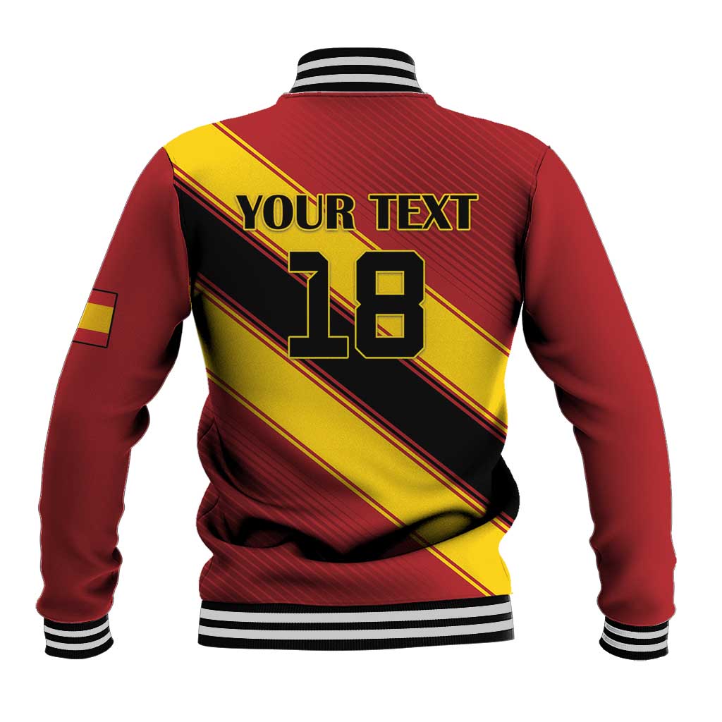 Custom Spain Football Baseball Jacket Come On La Roja Sporty Style