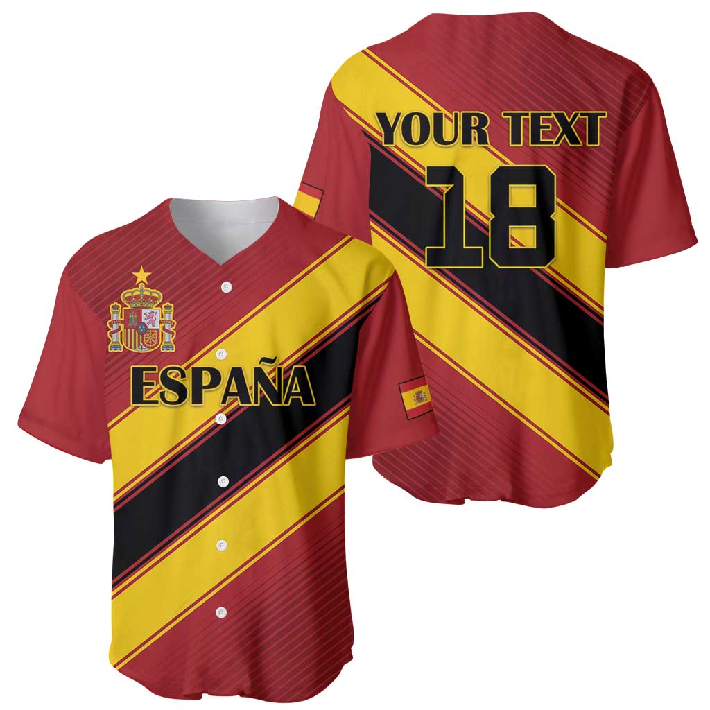 Custom Spain Football Baseball Jersey Come On La Roja Sporty Style