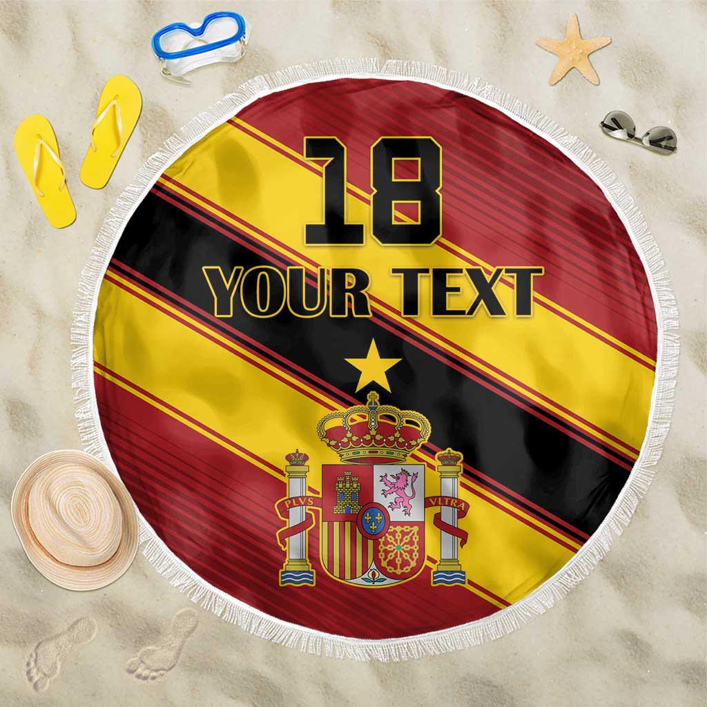 Custom Spain Football Beach Blanket Come On La Roja Sporty Style