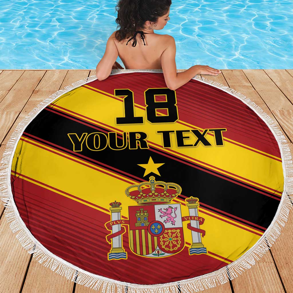 Custom Spain Football Beach Blanket Come On La Roja Sporty Style