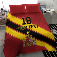 Custom Spain Football Bedding Set Come On La Roja Sporty Style