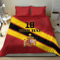 Custom Spain Football Bedding Set Come On La Roja Sporty Style