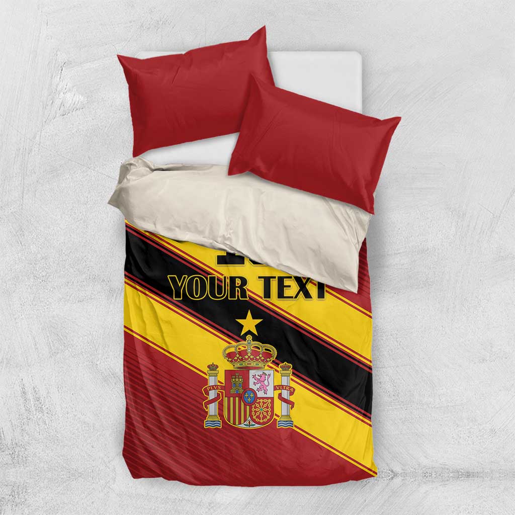 Custom Spain Football Bedding Set Come On La Roja Sporty Style