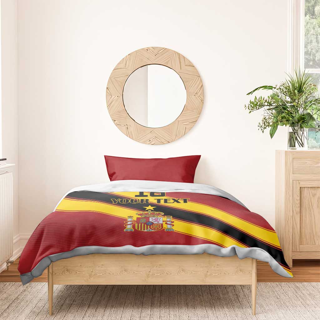 Custom Spain Football Bedding Set Come On La Roja Sporty Style