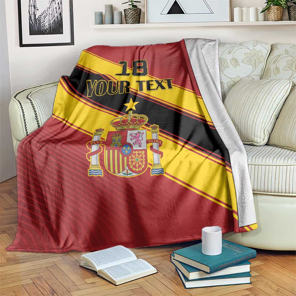 Custom Spain Football Blanket Come On La Roja Sporty Style