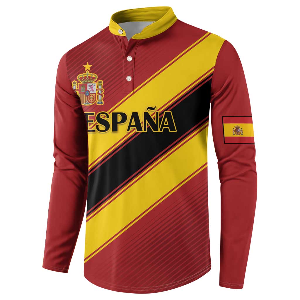 Custom Spain Football Button Sweatshirt Come On La Roja Sporty Style