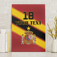 Custom Spain Football Canvas Wall Art Come On La Roja Sporty Style