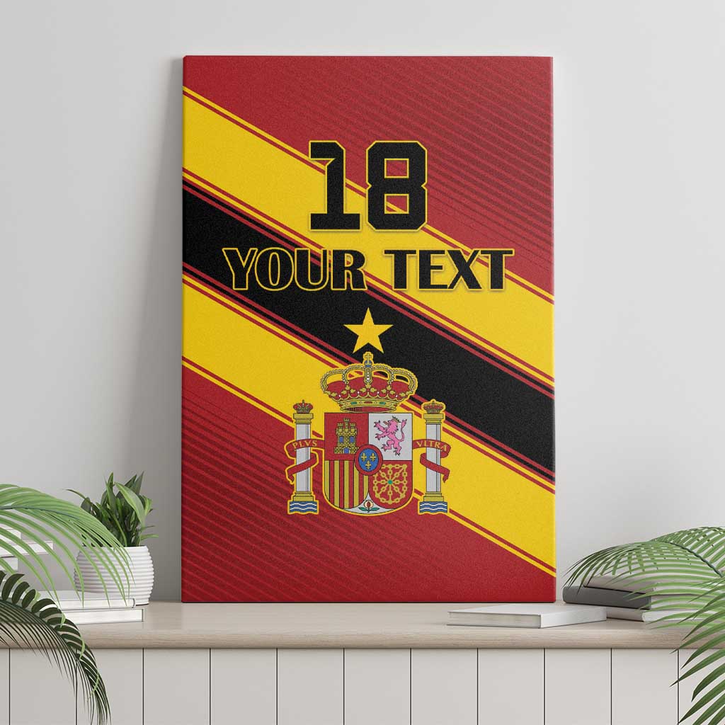 Custom Spain Football Canvas Wall Art Come On La Roja Sporty Style