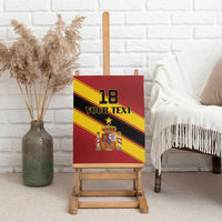 Custom Spain Football Canvas Wall Art Come On La Roja Sporty Style