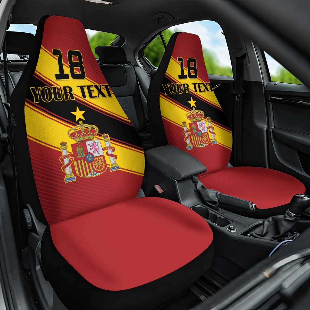 Custom Spain Football Car Seat Cover Come On La Roja Sporty Style