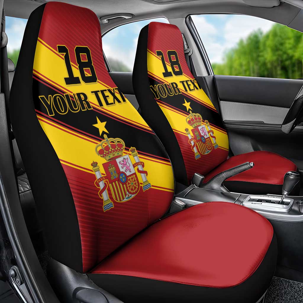 Custom Spain Football Car Seat Cover Come On La Roja Sporty Style