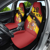 Custom Spain Football Car Seat Cover Come On La Roja Sporty Style