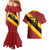 Custom Spain Football Couples Matching Mermaid Dress and Hawaiian Shirt Come On La Roja Sporty Style