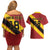 Custom Spain Football Couples Matching Off Shoulder Short Dress and Hawaiian Shirt Come On La Roja Sporty Style