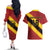 Custom Spain Football Couples Matching Off The Shoulder Long Sleeve Dress and Hawaiian Shirt Come On La Roja Sporty Style