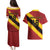 Custom Spain Football Couples Matching Puletasi and Hawaiian Shirt Come On La Roja Sporty Style