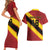 Custom Spain Football Couples Matching Short Sleeve Bodycon Dress and Hawaiian Shirt Come On La Roja Sporty Style