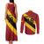 Custom Spain Football Couples Matching Tank Maxi Dress and Long Sleeve Button Shirt Come On La Roja Sporty Style