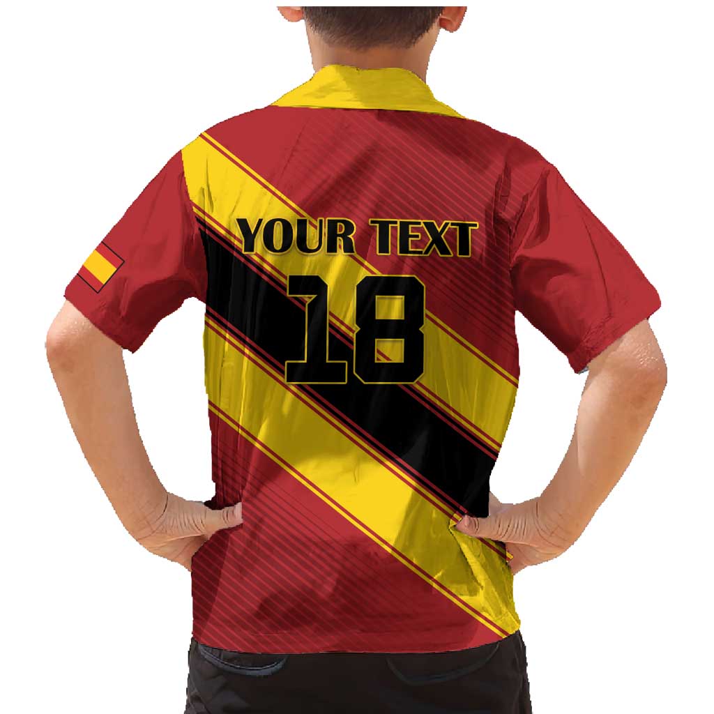 Custom Spain Football Family Matching Mermaid Dress and Hawaiian Shirt Come On La Roja Sporty Style