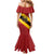 Custom Spain Football Family Matching Mermaid Dress and Hawaiian Shirt Come On La Roja Sporty Style