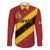 Custom Spain Football Family Matching Off The Shoulder Long Sleeve Dress and Hawaiian Shirt Come On La Roja Sporty Style