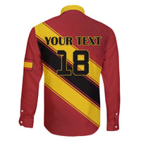 Custom Spain Football Family Matching Off The Shoulder Long Sleeve Dress and Hawaiian Shirt Come On La Roja Sporty Style
