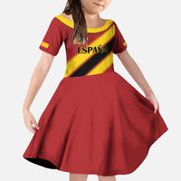 Custom Spain Football Family Matching Off Shoulder Maxi Dress and Hawaiian Shirt Come On La Roja Sporty Style