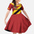 Custom Spain Football Family Matching Off Shoulder Maxi Dress and Hawaiian Shirt Come On La Roja Sporty Style