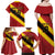 Custom Spain Football Family Matching Off Shoulder Maxi Dress and Hawaiian Shirt Come On La Roja Sporty Style