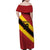 Custom Spain Football Family Matching Off Shoulder Maxi Dress and Hawaiian Shirt Come On La Roja Sporty Style